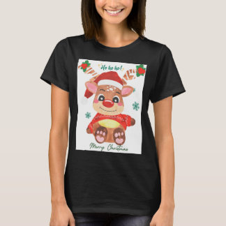 T-shirt Merry Christmas Reindeer Festive Fun Toddler 