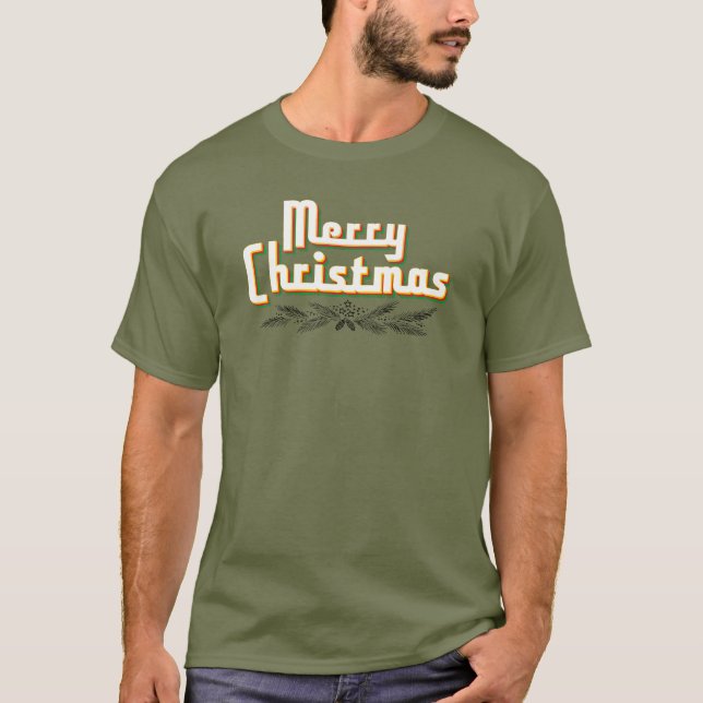 T-shirt Merry Christmas Retro 80’s (Devant)