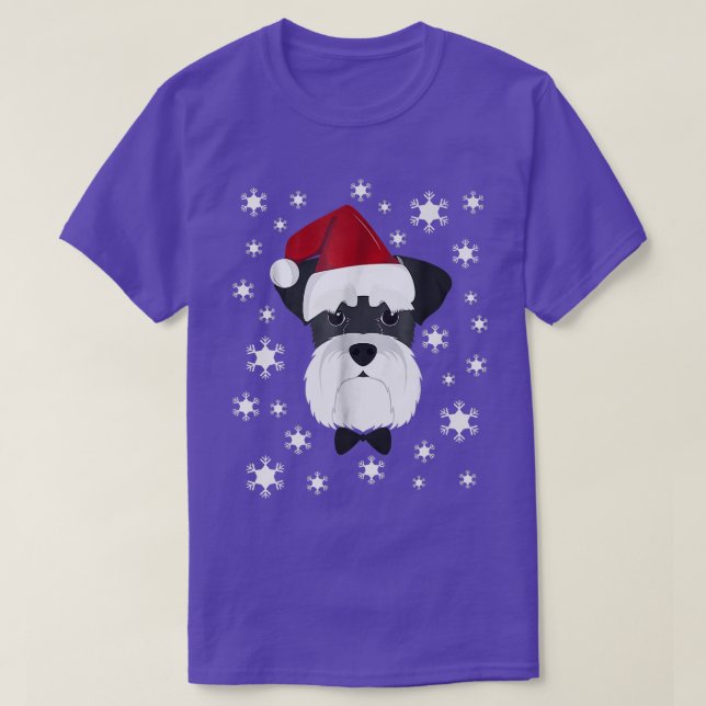 T-shirt Merry Christmas Schnauzer Dog Ugly Sweater Premium (Design devant)