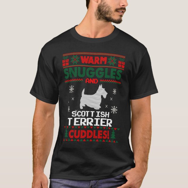 T-shirt Merry Christmas Scottish Terrier Dog Ugly Christma (Devant)