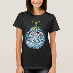 T-shirt Merry Christmas Snow globe