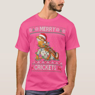 T-shirt Merry Crickets Bearded Dragon Ugly Sweater Christm