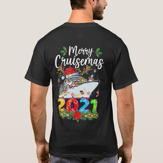 T-shirt Merry Cruisemas 2021 Christmas Reindeer Cruise (Dos)