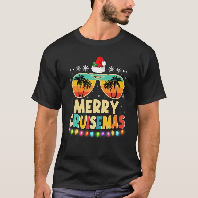 T-shirt Merry Cruisemas 2023 Funny Christmas Santa Reindee (Devant)