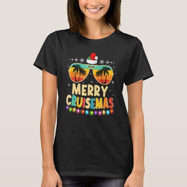 T-shirt Merry Cruisemas 2023 Funny Christmas Santa Reindee (Devant)