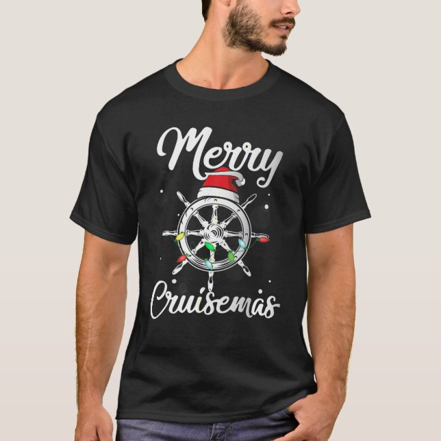 T-shirt Merry Cruisemas croisière en famille Noël Funny Bo (Devant)