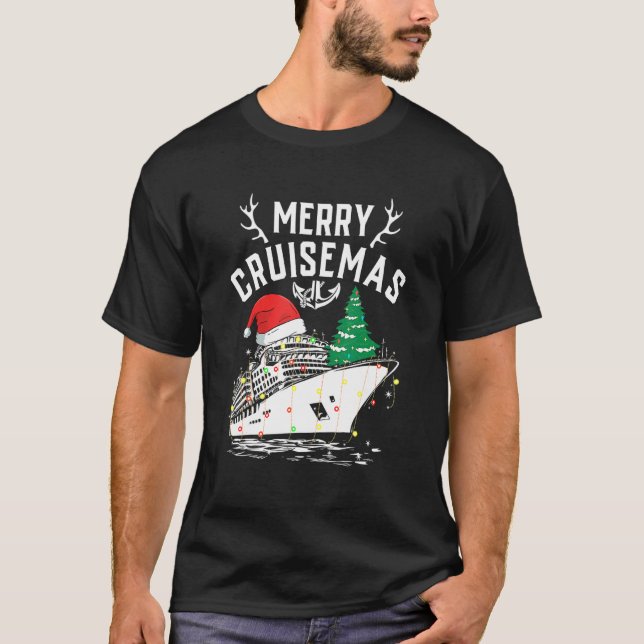 T-shirt Merry Cruisemas Cruise Ship Family Christmas (Devant)