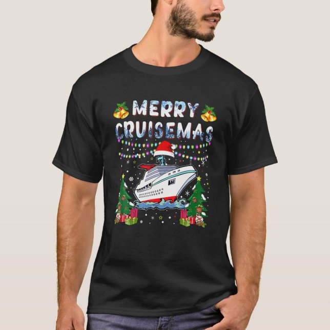 T-shirt Merry Cruisemas Famille Croisière Noël 2021 Drôle (Devant)
