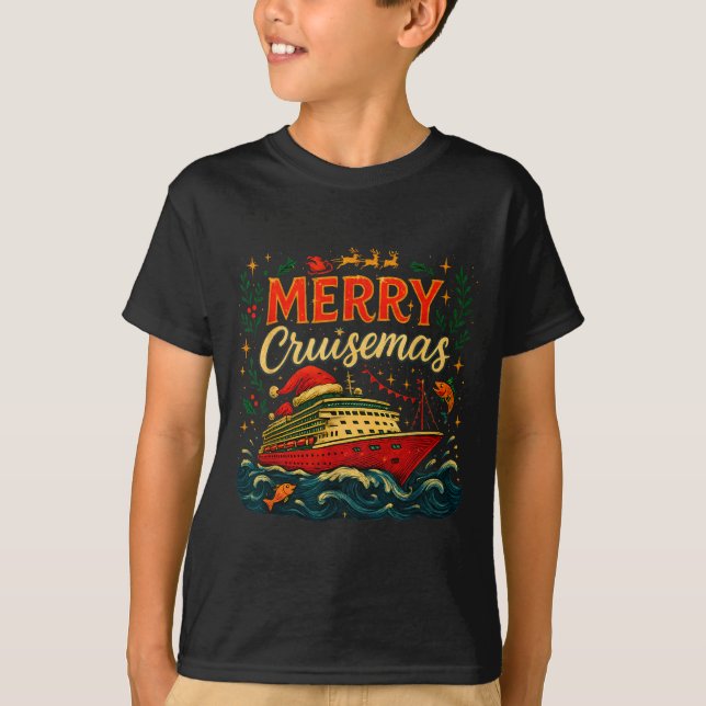 T-shirt Merry Cruisemas Funny Christmas Cruise Vacation  (Devant)