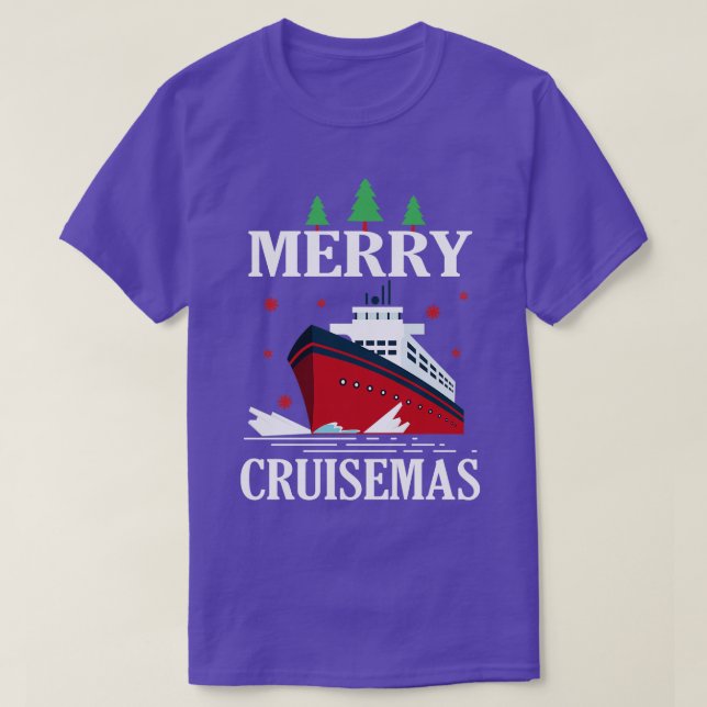 T-shirt Merry Cruisemas Père Noël Cruise Ship Christmas 20 (Design devant)