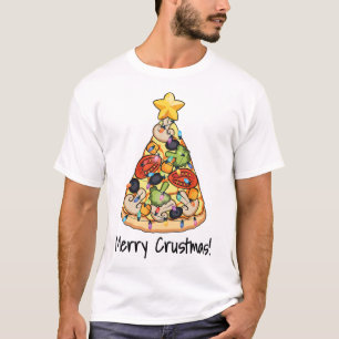 T-shirt Merry Crustmas pour les amateurs de pizza