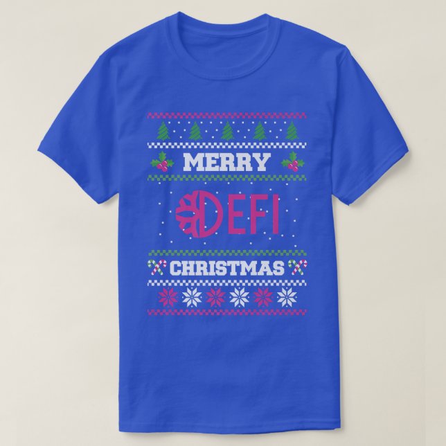 T-shirt Merry DeFi Noël laid Sweater Premiu (Design devant)