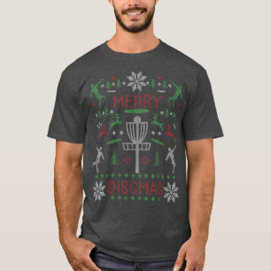 T-shirt Merry Discmas Disc Golf Ugly Christmas Sweater Par