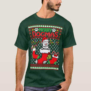 T-shirt Merry Dogmas Finnish Lapphund Dog Funny Ugly Chris