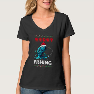 T-shirt Merry Fishing Christmas Quote