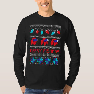 T-shirt Merry Fishmas Betta Poissons Moches