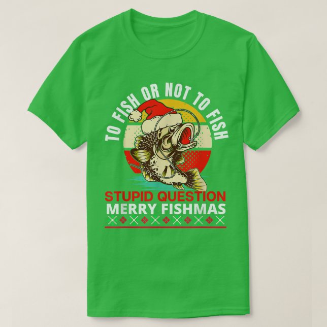 T-shirt Merry Fishmas, Funky Christmas Fishing, Christmas  (Design devant)