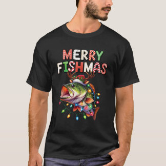T-shirt Merry Fishmas Père Noël Pêcheurs amoureux Drôle Pê