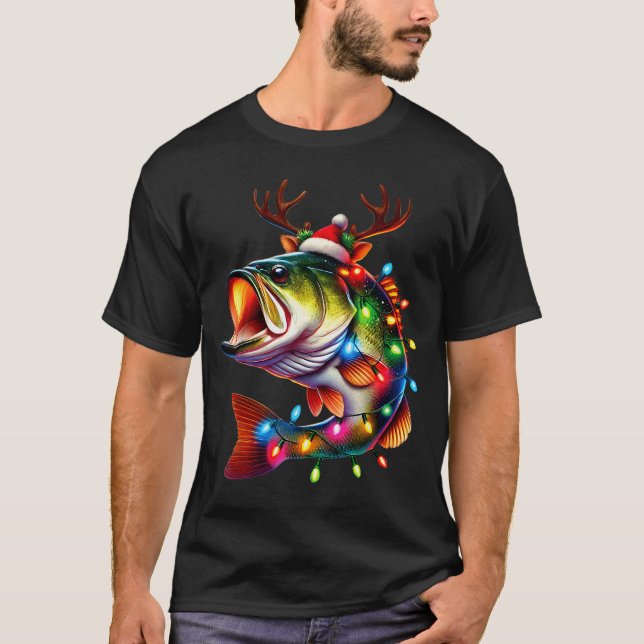 T-shirt Merry Fishmas Santa Fishing Lovers Funny Fisherman (Devant)