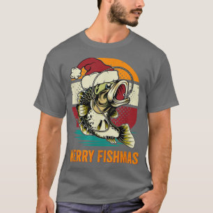T-shirt Merry Fishmas Ugly Sweater Fisherman Fishing Rod C