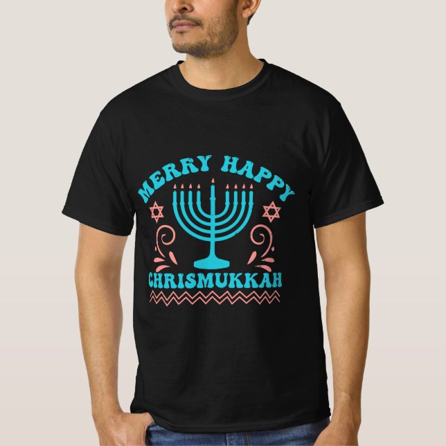 T-shirt Merry Happy Chrismukkah (Devant)