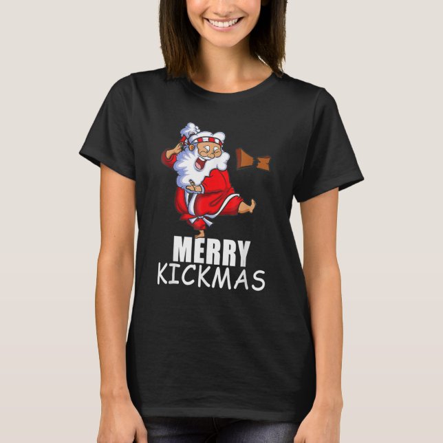 T-shirt Merry Kickmas  Karate Santa Family Matching Pajama (Devant)