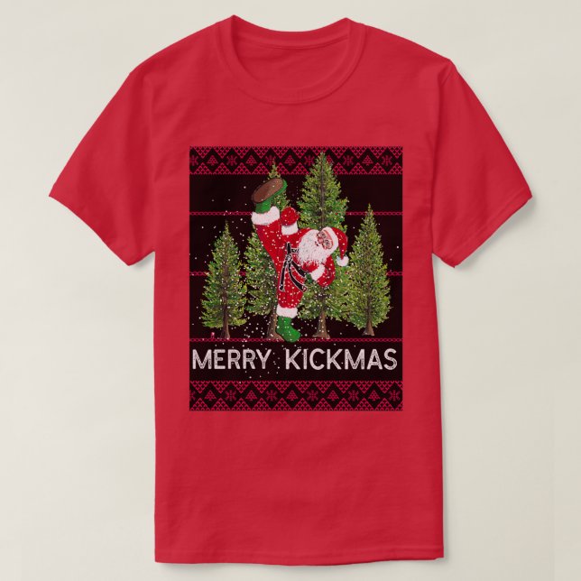 T-shirt Merry Kickmas Santa 1 (Design devant)