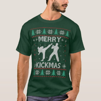 T-shirt Merry Kickmas Taekwondo Christmas Ugly Sweater Xma