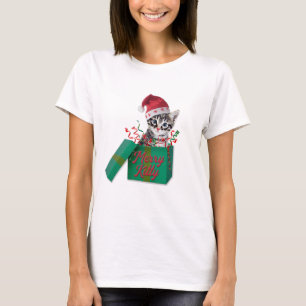 T-shirt Merry Kitty, Joyeux Noël