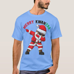 T-shirt Merry Kwanzaa Père Noël Noir Noël Afrique Amérique