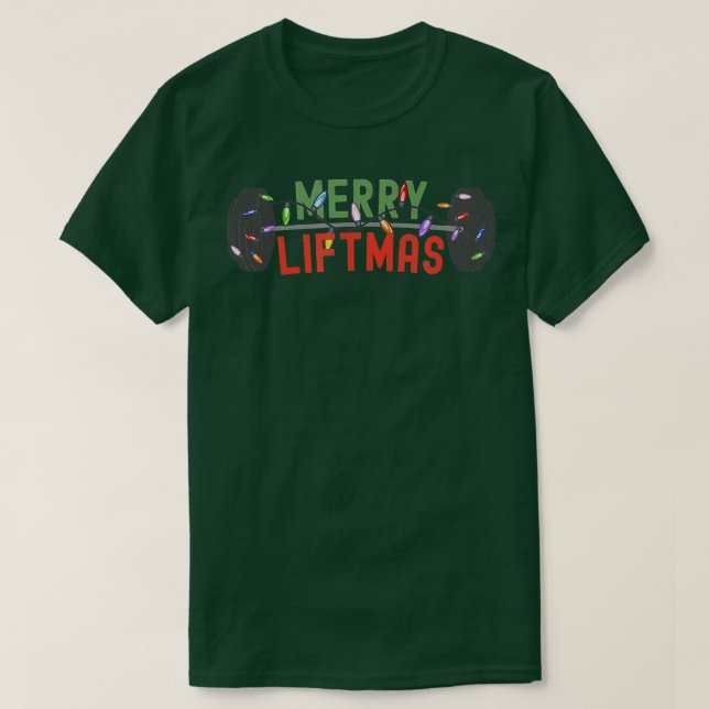 T-shirt Merry Liftmas Funny Weightlifter Weightlifter Nous (Design devant)