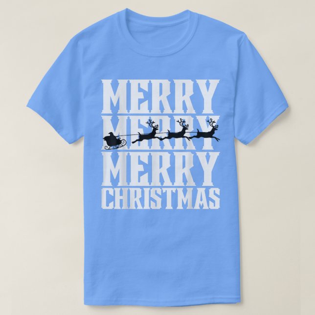 T-shirt Merry Merry Merry Christmas (Design devant)
