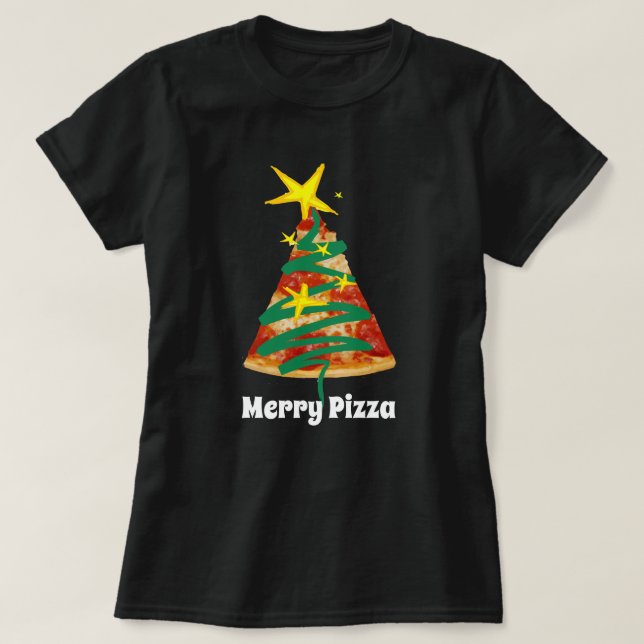 T-SHIRT MERRY PIZZA (Design devant)