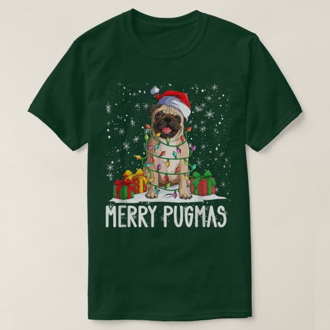 T-SHIRT MERRY PUGMAS 2022 XMAS CARLIN CHRISTMAS CARLIN DE  (Design devant)