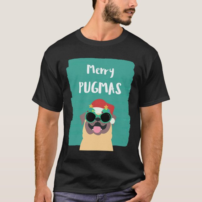 T-shirt Merry Pugmas Essential  706 (Devant)