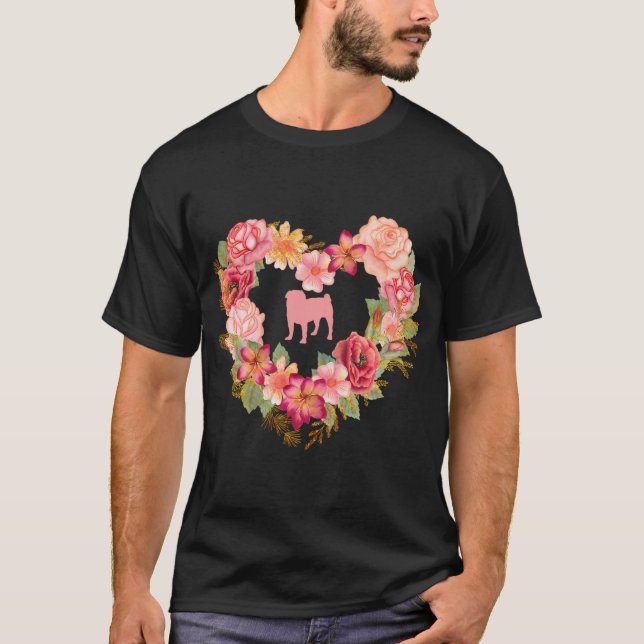 T-shirt Merry Pugmas : Pug de Noël (Devant)