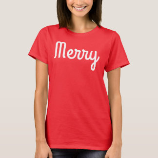 T-shirt Merry Red Shirt Simple Modern Retro Minimalist 