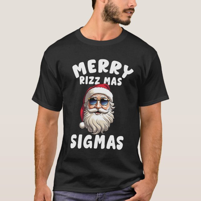 T-shirt Merry Rizz Mas Sigmas, Joyeux Noël (Devant)