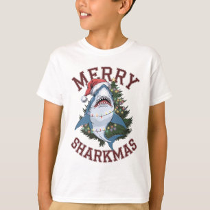 T-shirt Merry sharkmas