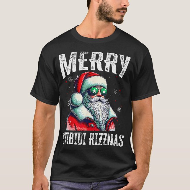 T-shirt Merry skibidi rizzmas (Devant)