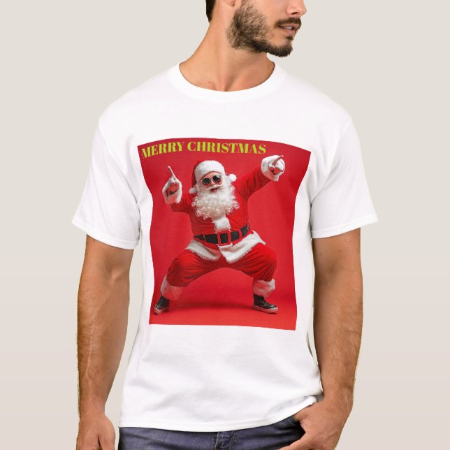 T-shirt Merry Swagger Santa – Bold Christmas Vibes (Devant)