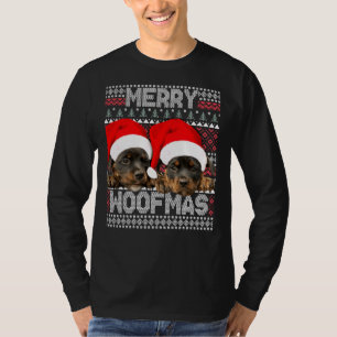 T-shirt Merry Woofmas Jote Rottweiler Puppies Avec Père No