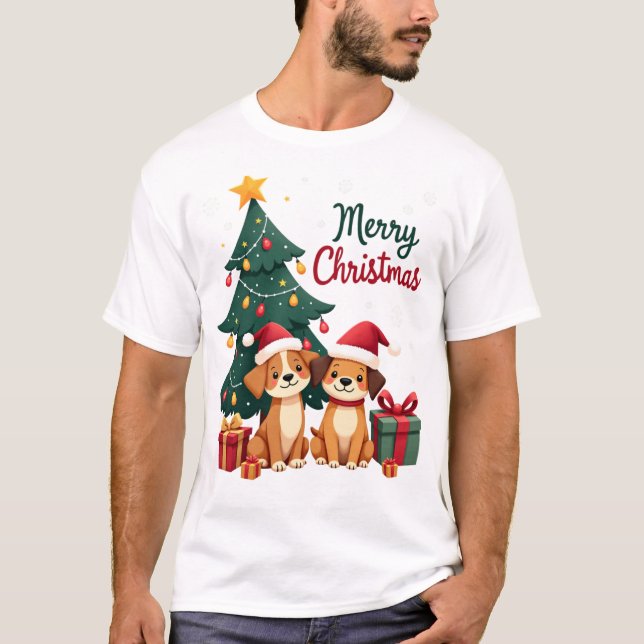 T-shirt Merry Woofmas & Purrfect Christmas (Devant)