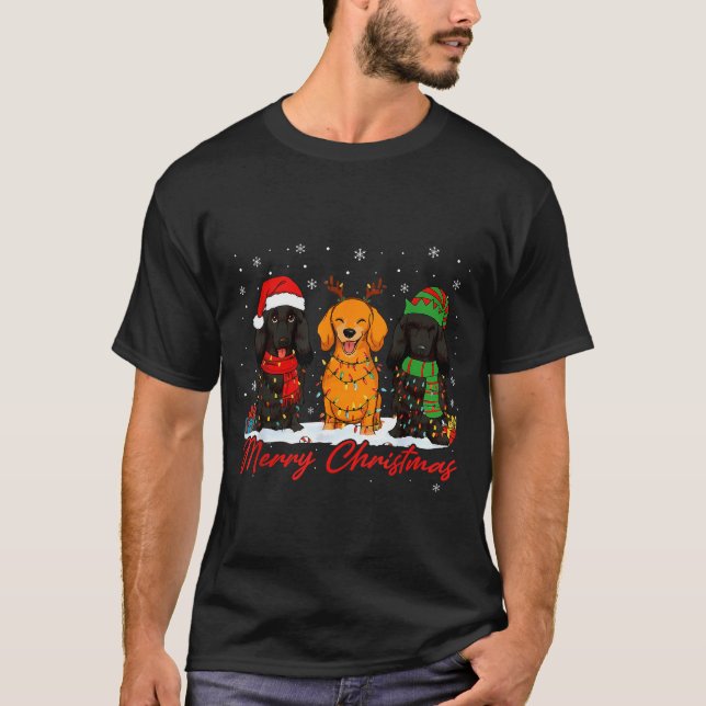 T-shirt Merry Woofmas Santa Reindeer Elf Dachshund Christm (Devant)