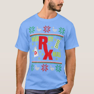 T-shirt Merry Xmas Pharmacien Pharmacie Pharmacien Noël la