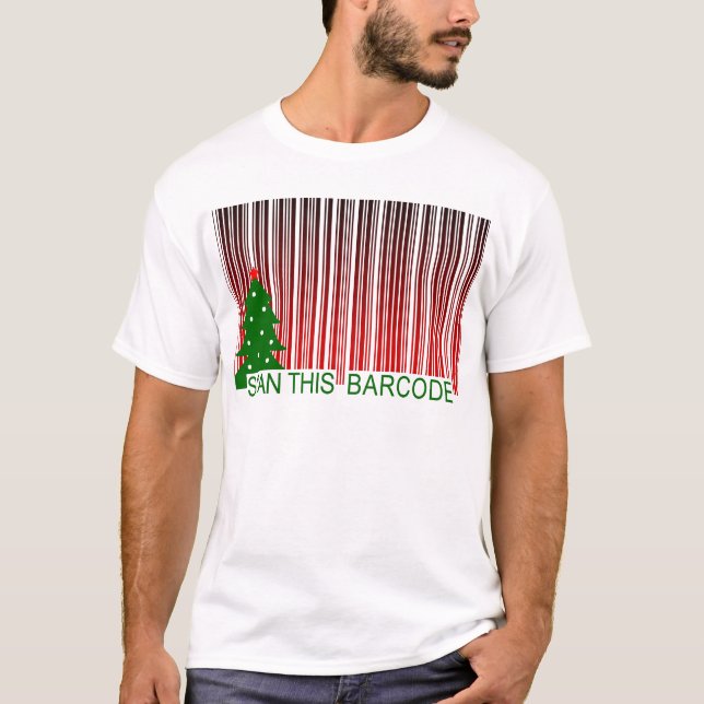 T-shirt MERRY XMAS : scanner ce code barre (Devant)