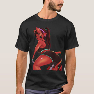 T-shirt Meru Le Succubus Meru Le Démon Fille Noir Borde
