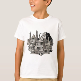 T-shirt Merveilles historiques en lignes simples