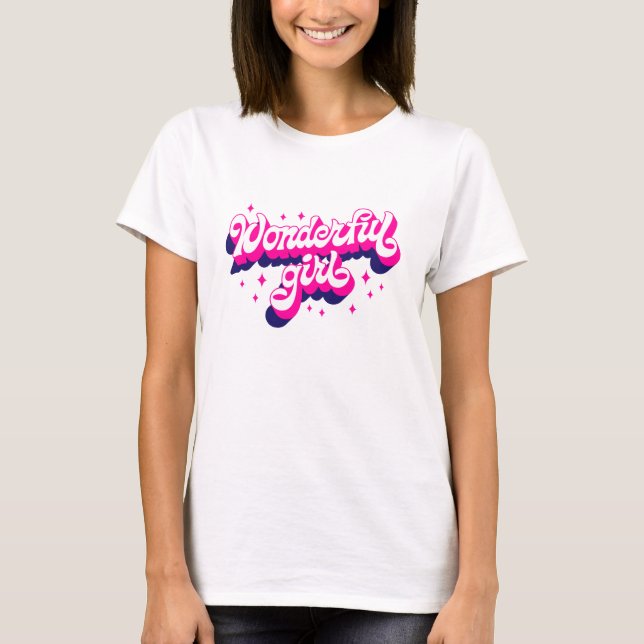 T-shirt Merveilleuse fille (Devant)