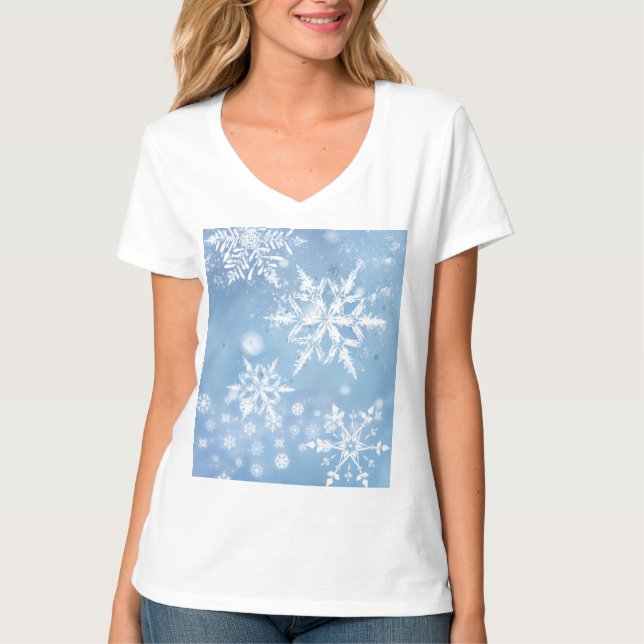 T-shirt Merveilleuse neige de Noël (Devant)